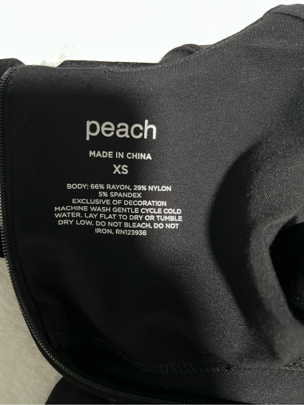 Peaches Uniforms Strapless Black Dress